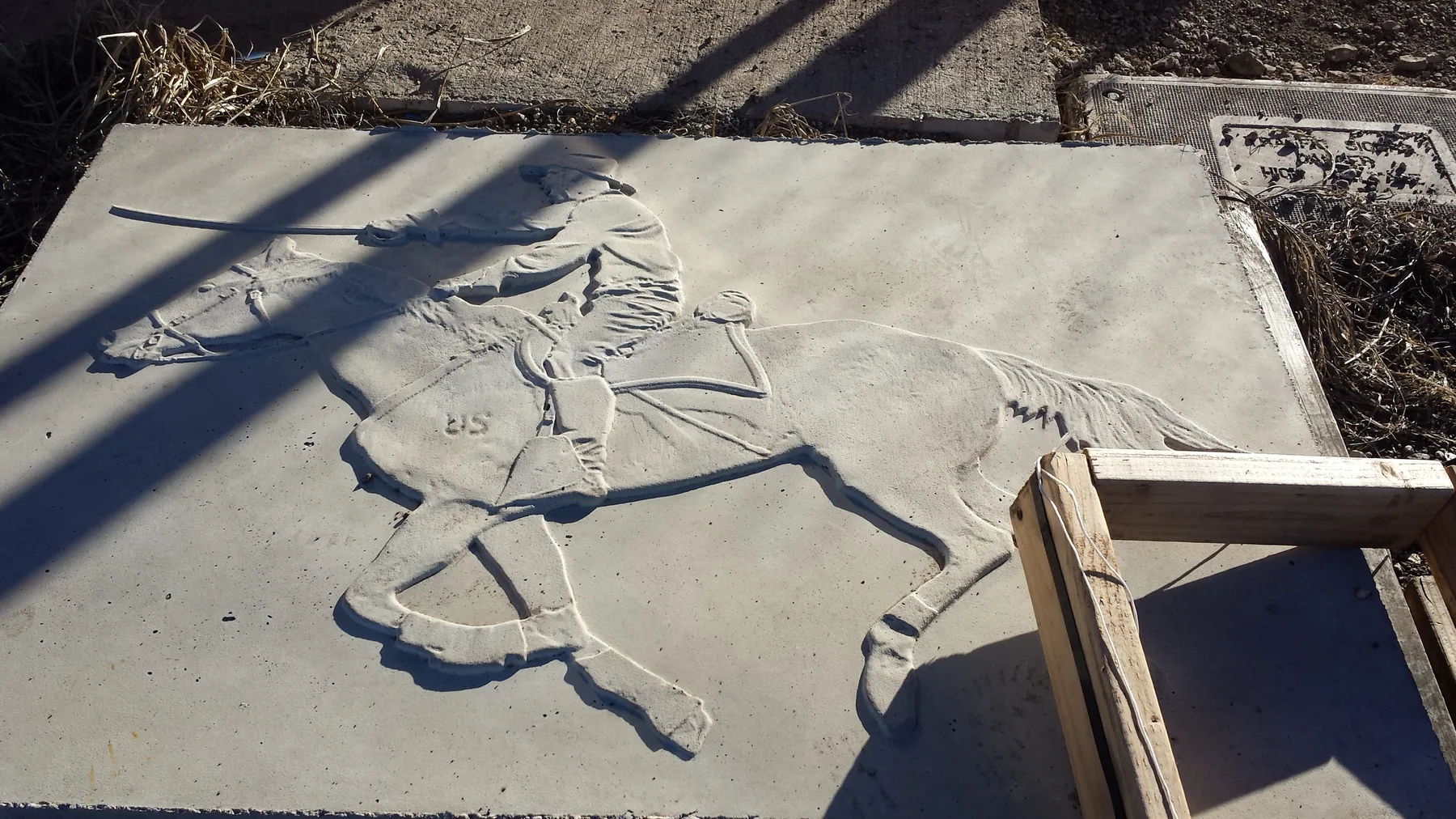 Fort Hood Cavalry Mural process and result