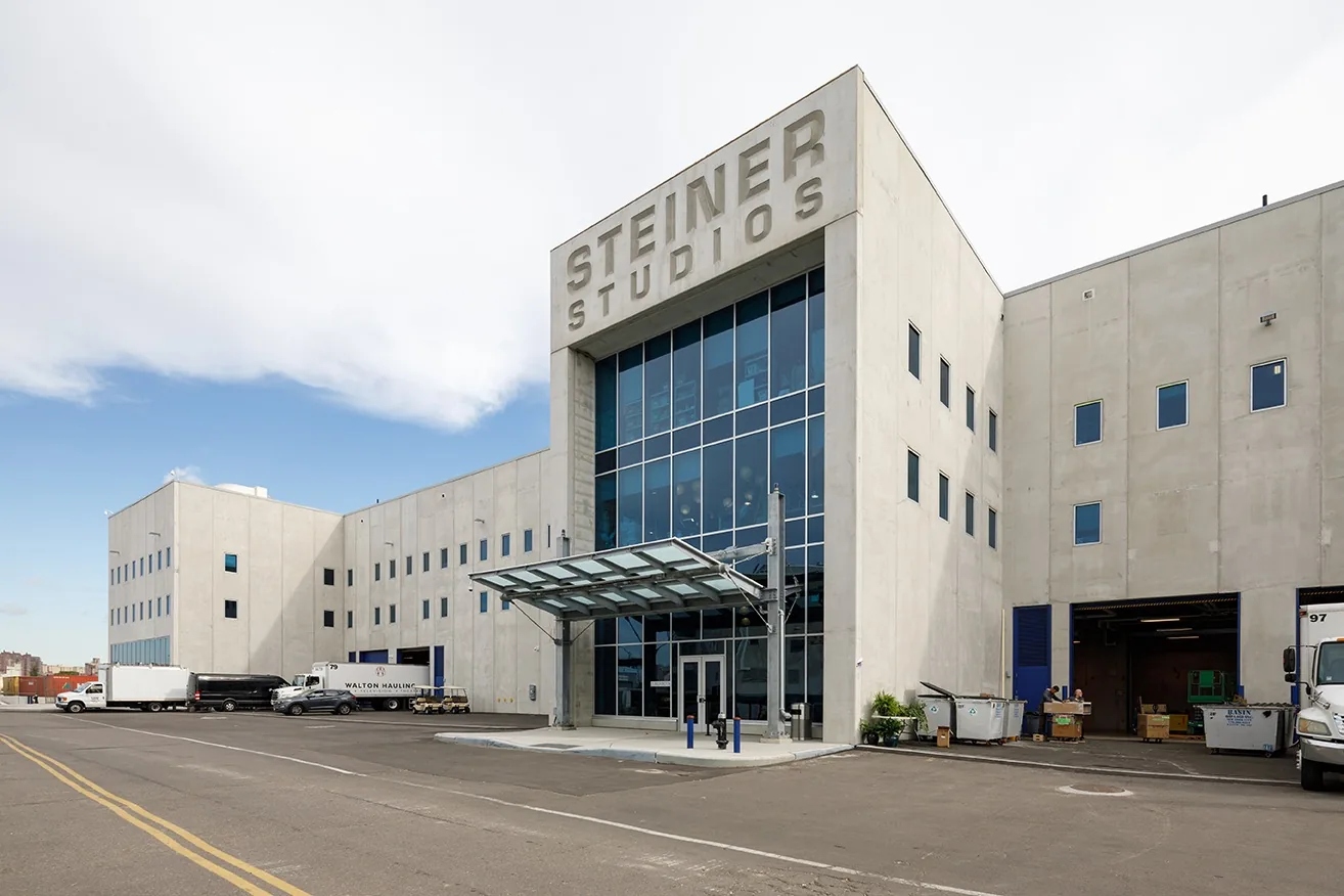 Steiner Studios Entrance Lettering process and result