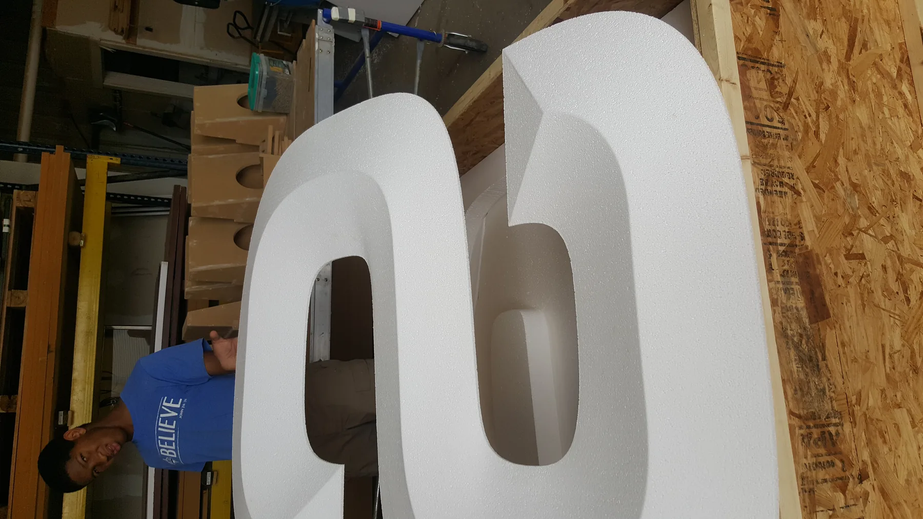 Steiner Studios Entrance Lettering process and result
